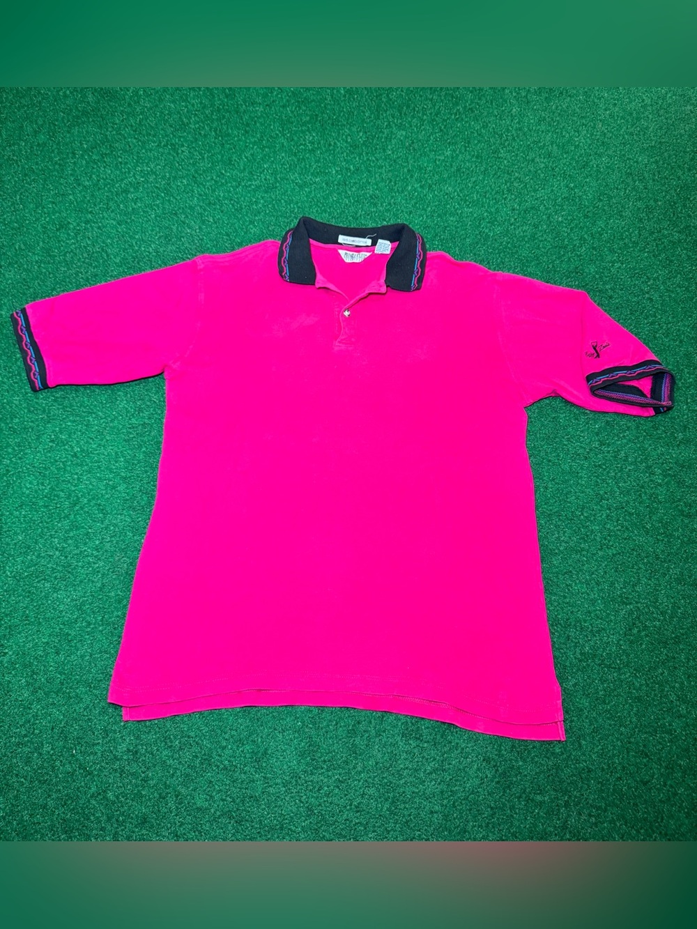Fuzzy Zoeller Vintage Golf Polo 90s Pink Private Collection Cotton Shirt